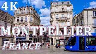 [4K] Walking tour in Montpellier, France