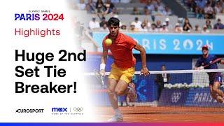 FULL: Epic crucial tiebreak between Tommy Paul & Carlos Alcaraz  | #Paris2024 