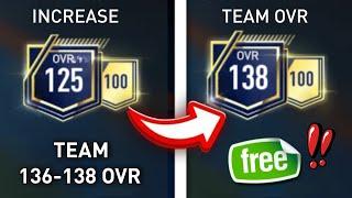 FREE 136-138 OVR TEAM!! HOW TO INCREASE TEAM OVR FREE IN FIFA MOBILE 23!