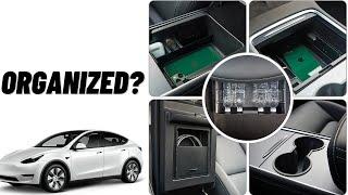  NEW TESLA MODEL Y UPGRADE  | Unboxing DEDC Center Console Organizer Tray+Under Seat Storage Box 