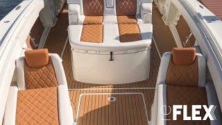 Boat Flooring Options – Faux Teak Boat Floor Decking | reFLEX PE Foam Marine Decking By Syntec Ind