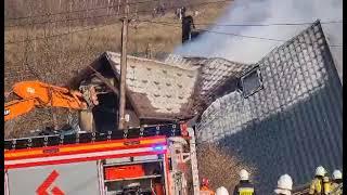 Wybuch w domu Ustroniu. Dom kompletnie zniszczony. Są ofiary