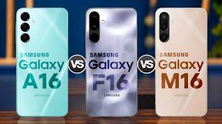 Samsung Galaxy A16 Vs Samsung Galaxy F16 Vs Samsung Galaxy M16