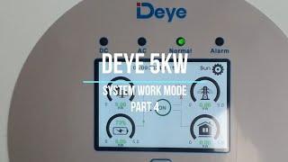 Deye 5kw System work mode. Part4