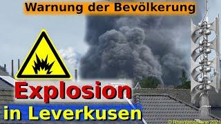 Explosion in Leverkusen: Sirenenalarm "Warnung der Bevölkerung" | Brennender Tank | Rauchsäule