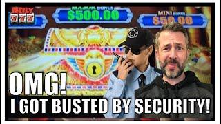 I got BUSTED BY SECURITY while I was hitting a JACKPOT HANDPAY on the slots!