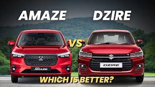 New Honda Amaze vs New Maruti Suzuki Dzire| कौन है बेहतर? | amaze facelift 2024 vs dzire | amaze