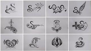 NEW SIMPLE BUT BEAUTIFUL DIFFERENT TYPES OF S LETTER TATTOO DESIGNS MAKING WITH PENCIL