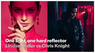 One light, one hard reflector - Lindsay Adler vs Chris Knight