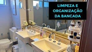 LIMPEZA COMPLETA E ORGANIZAÇÃO DA BANCADA DO BANHEIRO + PRODUTOS  | OSF Rafa Oliveira