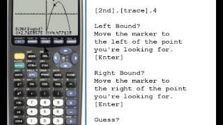 Finding a Maximum or Minimum on TI-83/84