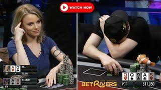 Phil Hellmuth, Cate Hall, Brunson, Cantu - Livestream Poker Cash Game