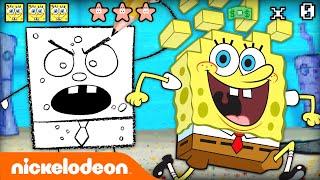 SpongeBob Escapes DoodleBob In 8-Bit Video Game Adventure!  | Nicktoons