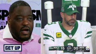 GET UP | "Aaron Rodgers is washed" - Damien Woody fed up with Jets QB excuses after loss to Steelers