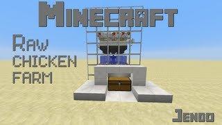 Minecraft (1.6) automatic raw chicken farm. (see link below for updated farm)