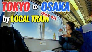 [10 Hrs but ONLY $21] Tokyo to Osaka by Local Train, Auto Heat Up Station Bento Ep.285