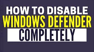 How To Turn Off Or Disable Windows Defender In Windows (2024)