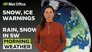 21/11/24 – Ice and snow, very cold day ahead – Morning Weather Forecast UK – Met Office Weather