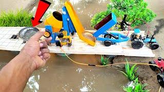 diy tractor making miniature Concrete bridge part 2 | diy tractor | water pump @KeepVilla