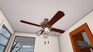 OLD HOUSE WITH VINTAGE CEILING FANS:  Casa Antiga Com Ventiladores de Teto Velhos