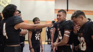 TIGERS QB Michael Cisneros interviewing teammate Joseph Rocha, Jose Abundis & Jaden Gonzalez