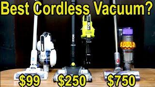 Best Cordless Vacuum? $99 HART vs $250 Ryobi, $300 LG, $349 SHARK, $439 Tineco, $750 Dyson