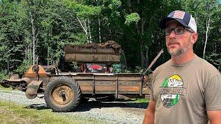 This Could Go BAD Quickly! FIRST Time Using Our ANTIQUE Manure Spreader