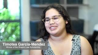 David Shapiro Law Motovate Safe Driving App Scholarship Winner Timotea Garcia-Mendez Spring 2019
