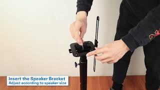 How to Install Mounting Dream Height Adjustable Speaker Stands  for MD5402-02