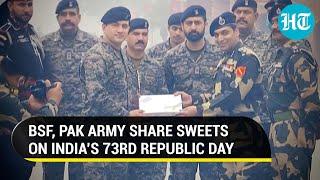 Watch: BSF and Pakistan Rangers exchange sweets on India’s 73rd Republic Day at Attari-Wagah border