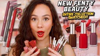 NEW FENTY LIP LINERS & GLOSS STICKS! ALL SWATCHED! Trace'd Out Lip Liner & Gloss Bomb Stix