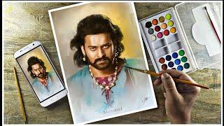 Drawing Bahubali (PRABHASH) With camel (RS.70) watercolour | Bahubali Drawing | Sourabh Nishad Arts