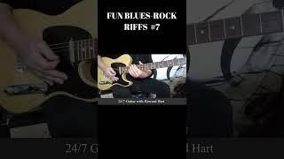 FUN BLUES-ROCK RIFFS NO. 7 #shortsfeed #bluesguitarlesson #shortsvideo #bluesrockguitar