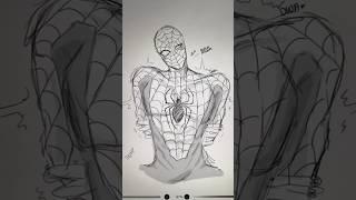 Spiderman drawing #anime #drawing #yaoi #shorts #spiderman