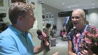 Katie Nageotte returns home after winning gold in Tokyo