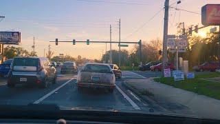 Forest City Road/Edgewater Drive Orlando Florida at Sunset|Orlando Florida Driving Tour