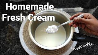 Homemade Fresh Cream Recipe |How to make fresh cream at home|how to make cooking cream