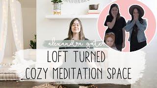 Loft turned zen meditation room makeover | DIY room transformation