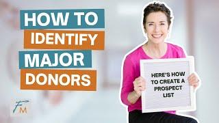 How to Identify Major Donors