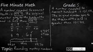 5th Grade Math Rounding Mystery Numbers