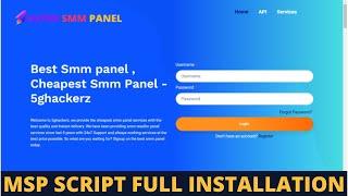 MSP Panel Script || MSP Smm Panel Script installation || Best SMM PANEL SCRIPT 2021