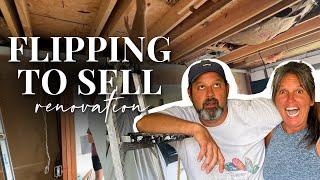 FLIPPING THIS FIXER-UPPER TO SELL || WEEK ONE  -  TEAR OUT