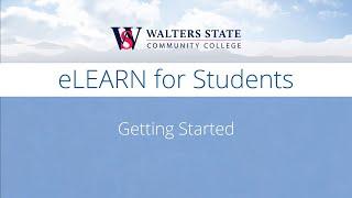 eLEARN for Students - Getting Started