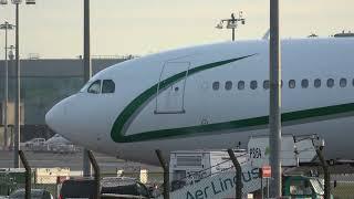 9H-BIG AirX Airbus A340-300 close up at Dublin Airport, Ireland 