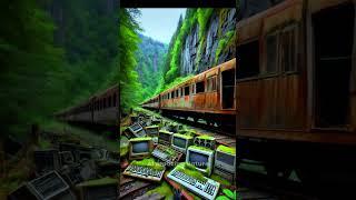 Nature Exploration | Abandoned Train | Travel Discovered #shorts #trending #ai