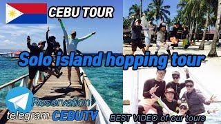 CEBU TV solo island hopping tour in gilutongan island / parasailing /scuba diving/ cebu city tour