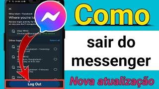 Como sair do Messenger.  Como sair do Facebook Messenger no Android ||