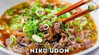 Never Fail Beef Niku Udon Recipe | Rich & Tender Japanese Noodle Soup