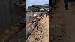 # hse safety first # UG piping work is under process # branch head fit up # welding work started #