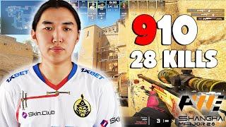 910 CS2 POV (KD-28/18)- THE MONGOLZ VS MOUZ - PW SHANGHAI MAJOR CS2 2024 #cs2 #csgo